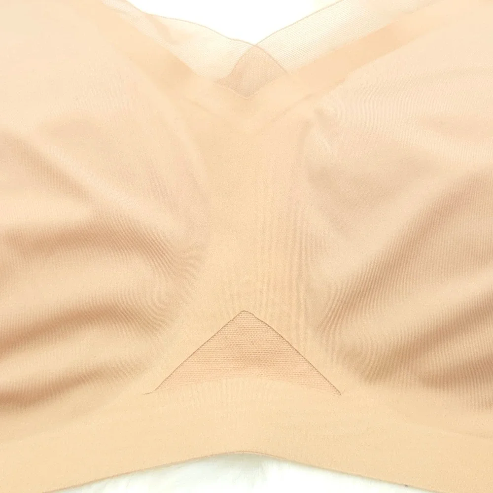 Honeylove Crossover Bra Women 2X Beige Sand Wireless Support Seamless Excellent - Picture 5 of 8